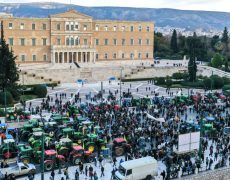 120 ტრაქტორი ათენის ცენტრში, სინდაღმაზე - ფერმერები დედაქალაქს 11:00 საათზე დატოვებენ