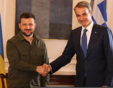 საბერძნეთის პრემიერ-მინისტრი, კირიაკოს მიცოტაკი უკრაინაში ჩავიდა - შეხვედრა ზელენსკისთან