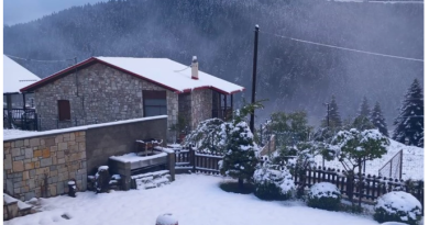 საბერძნეთი: ტრიკალაში, 20 წლის შემდეგ, აპრილის თვის მიწურულს მოთოვა